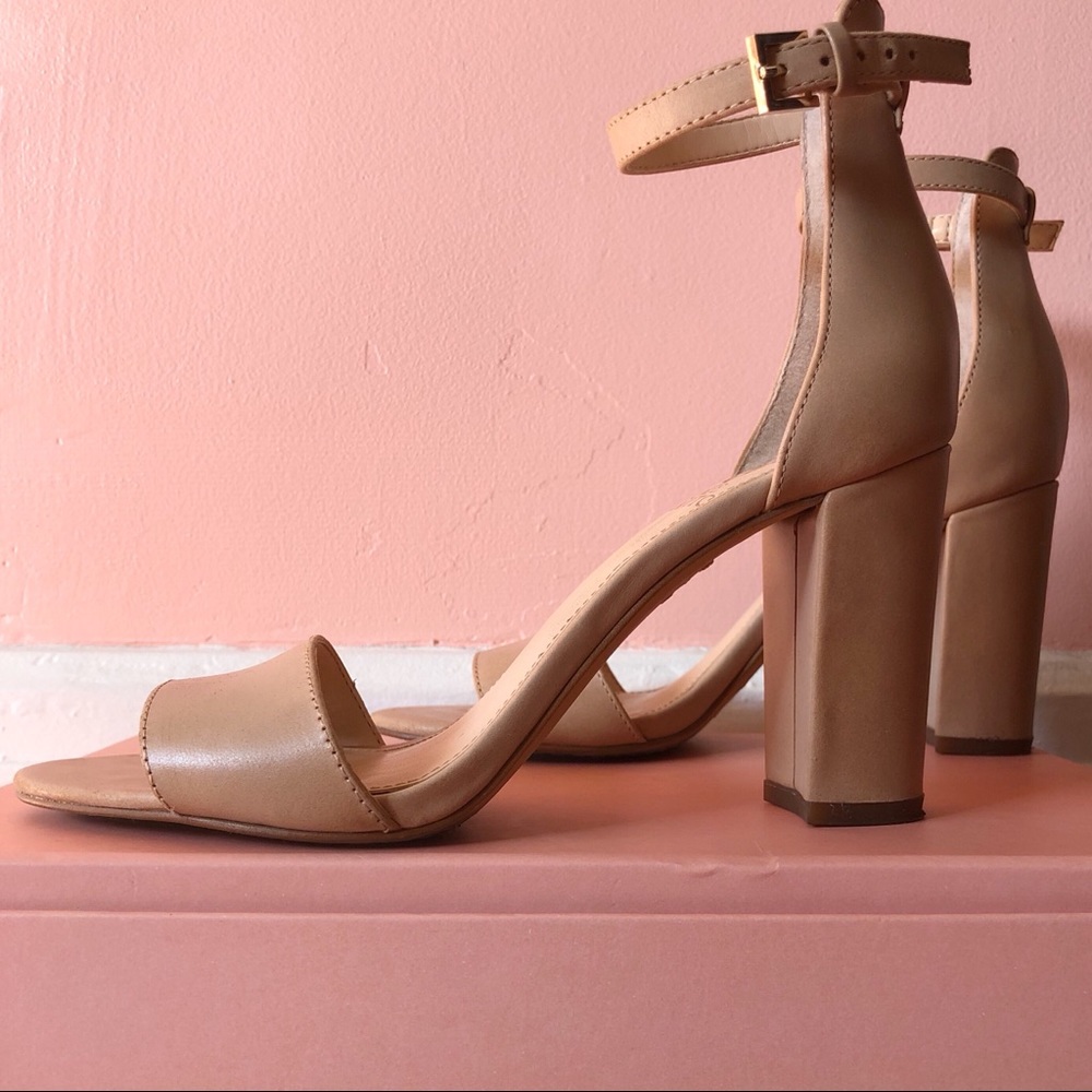 Vince Nude Heeled Sandals - Picture 1 of 3